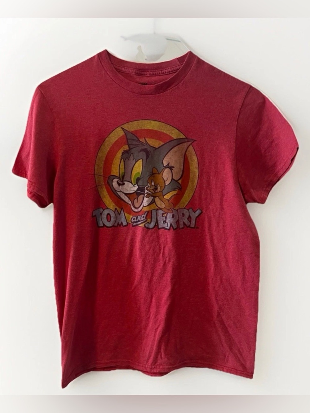 Tom and Jerry Red Graphic Short Sleeve Tee